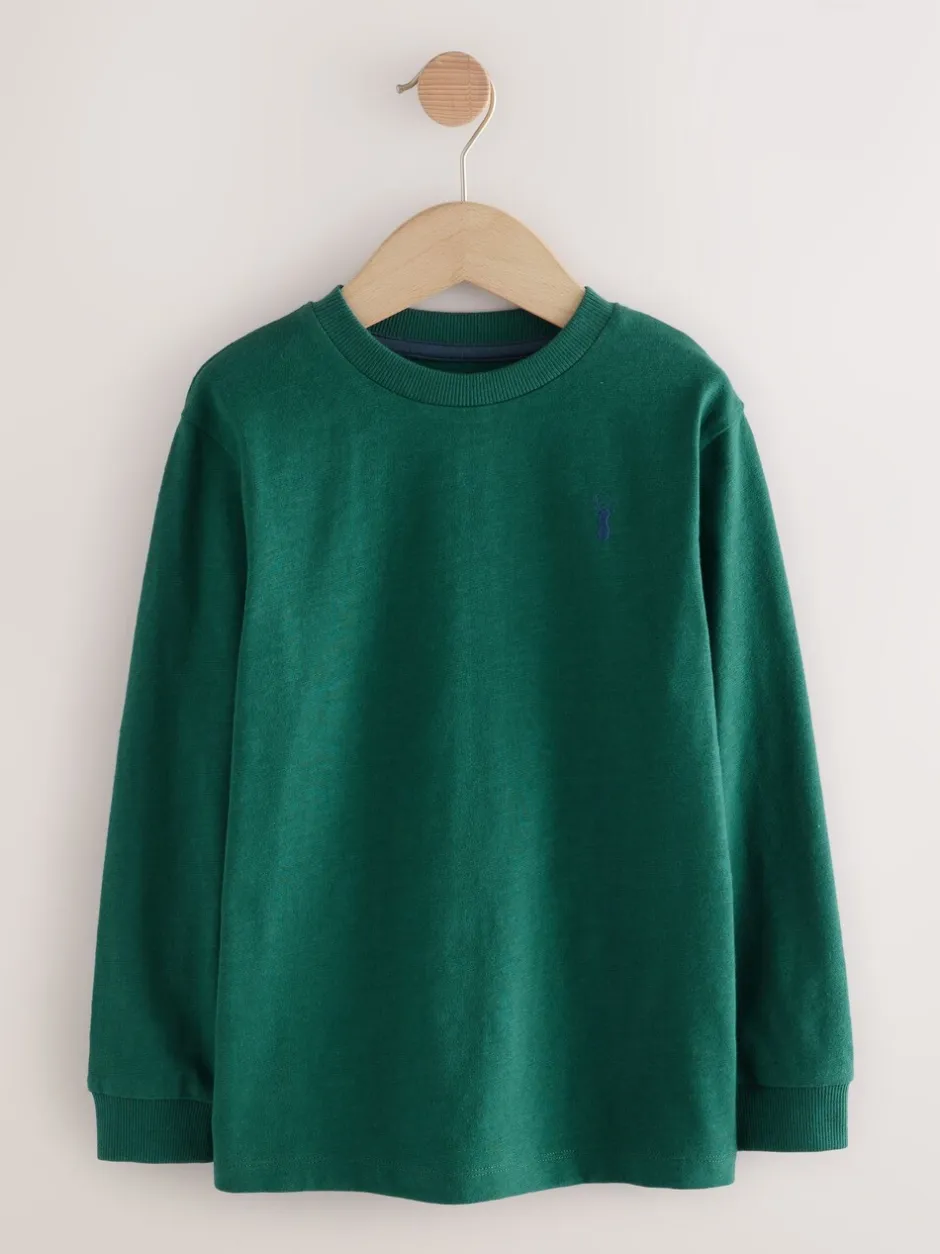 T-Shirts|Tops*Next - Kleurblok T-shirts met lange mouwen 3 verpakking (3-16jr) Blauw/wit/groen