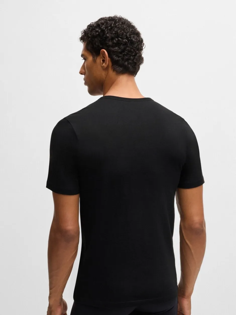 T-Shirts En Hemden|BOSS Blauw/wit/zwart - - 3 Klassieke T-shirts met ronde hals