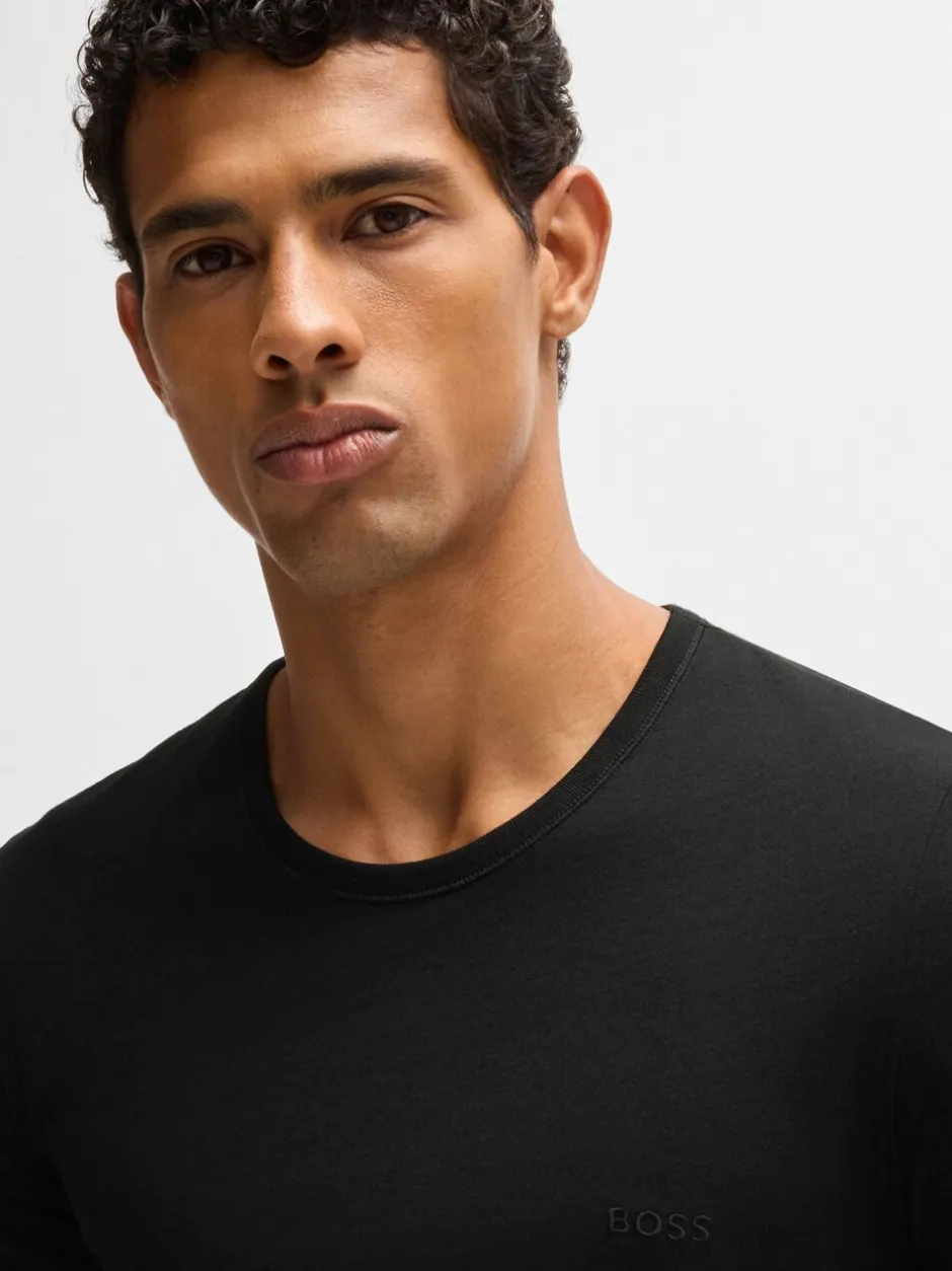 T-Shirts En Hemden|BOSS Blauw/wit/zwart - - 3 Klassieke T-shirts met ronde hals