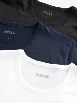 T-Shirts En Hemden|BOSS Blauw/wit/zwart - - 3 Klassieke T-shirts met ronde hals
