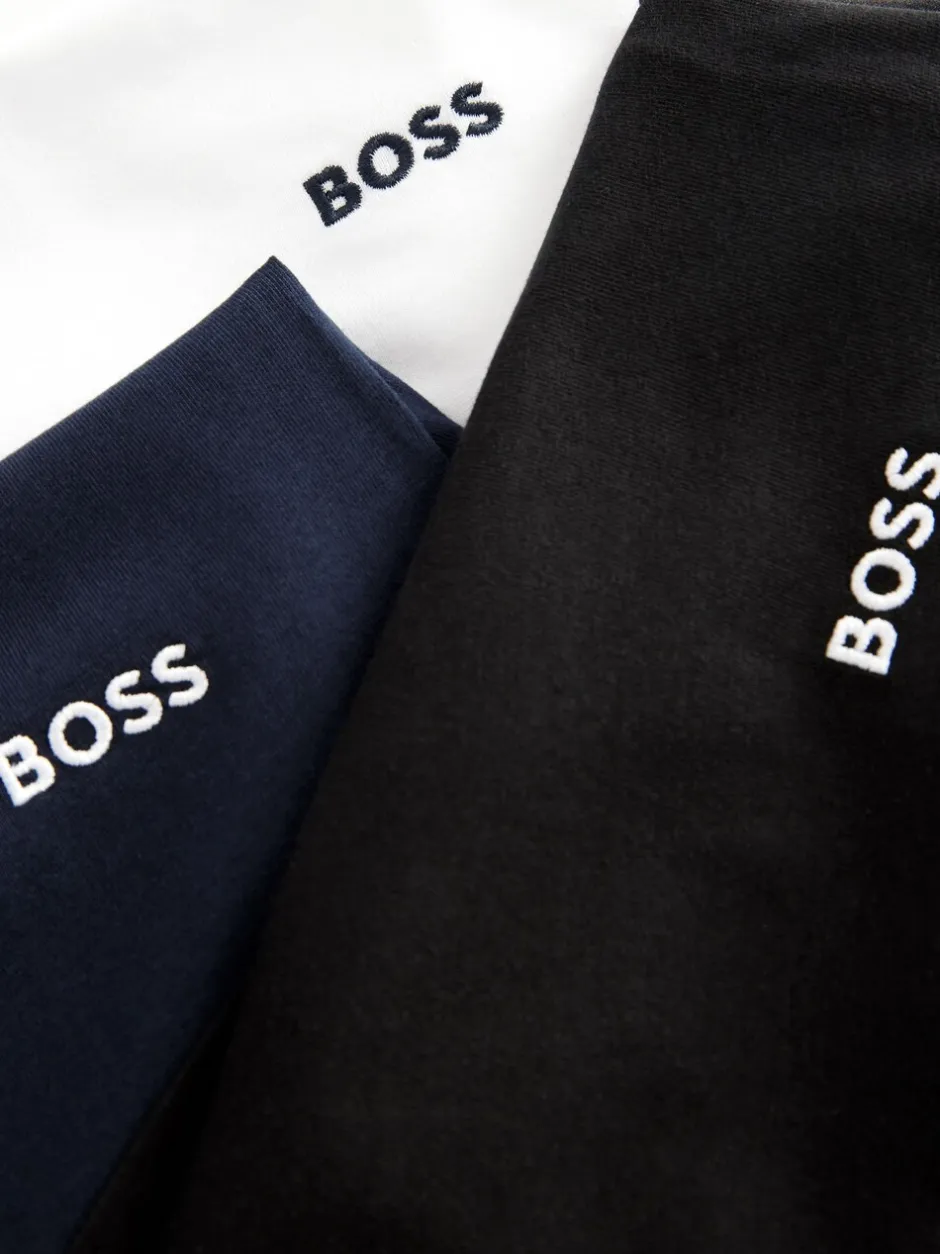 T-Shirts En Hemden|BOSS Blauw/wit/zwart - - 3 Klassieke T-shirts met ronde hals