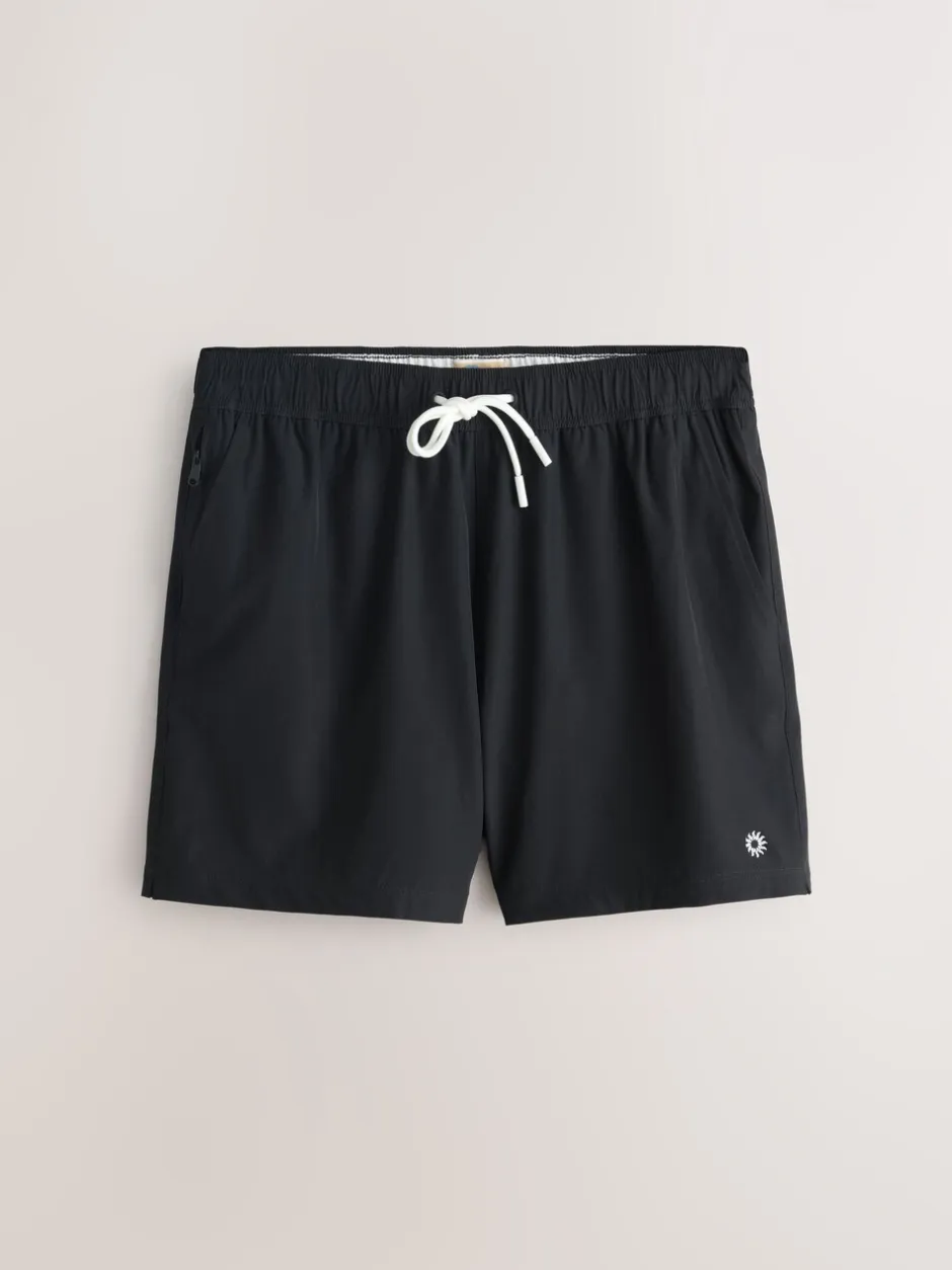 Badkleding|Next - Motionflex 5 Inch Swim Shorts 2 Pack Blauw/Zwart