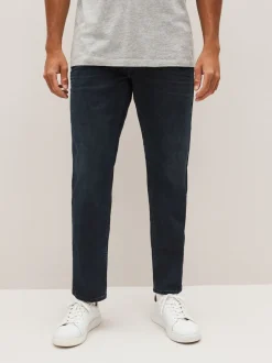 Jeans|Next Blauw-zwart - Rechte, klassieke jeans met stretch