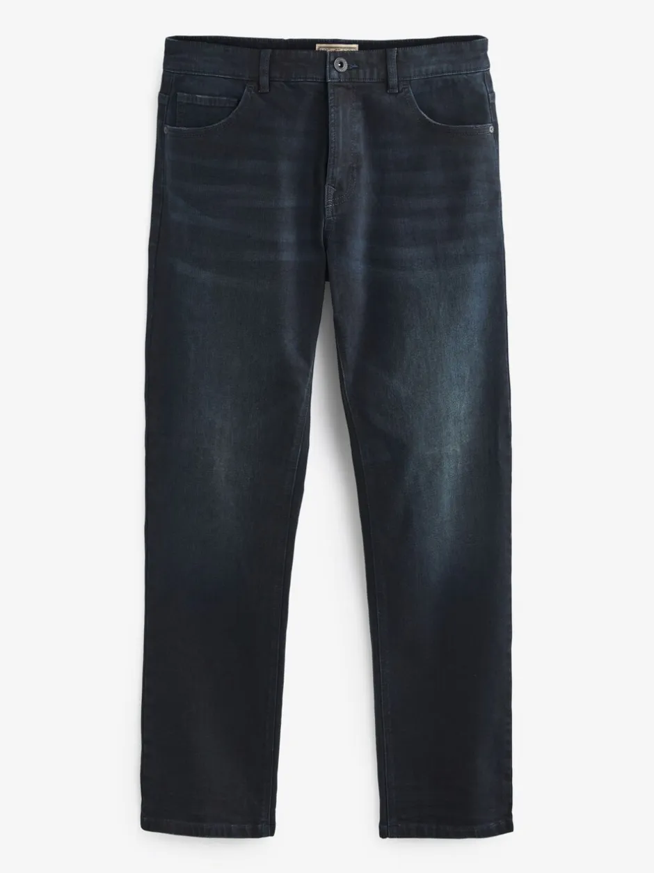 Jeans|Next Blauw-zwart - Rechte, klassieke jeans met stretch
