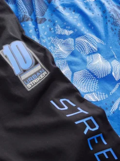 Pyjama's|Nachtkleding En Pyjama's*Next Blauw/zwart met voetbal - Verpakking van 2 pyjama's met lange mouwen (3-16 jr)