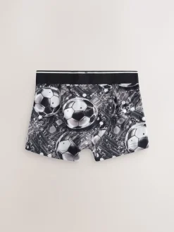Ondergoed*Next - Verpakking van 5 boxers (2-16jr) Blauw/zwart met voetbalprint