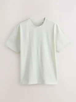 T-Shirts En Hemden|Next Blauw/zwart/oranje/groen/grijs/ecru wit - Normale Pasvorm - Essential katoenen T-shirts verpakking van 6