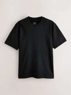 T-Shirts En Hemden|Next Blauw/zwart/oranje/groen/grijs/ecru wit - Normale Pasvorm - Essential katoenen T-shirts verpakking van 6