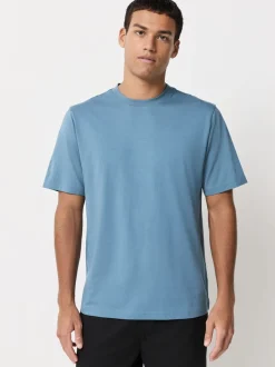 T-Shirts En Hemden|Next Blauw/zwart/oranje/groen/grijs/ecru wit - Normale Pasvorm - Essential katoenen T-shirts verpakking van 6