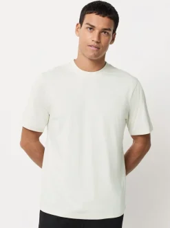 T-Shirts En Hemden|Next Blauw/zwart/oranje/groen/grijs/ecru wit - Normale Pasvorm - Essential katoenen T-shirts verpakking van 6