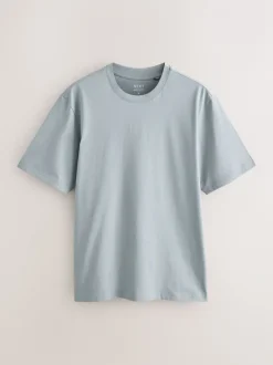 T-Shirts En Hemden|Next Blauw/zwart/oranje/groen/grijs/ecru wit - Normale Pasvorm - Essential katoenen T-shirts verpakking van 6
