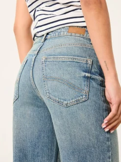 Jeans|Fat Face - FatFace Relaxed Straight Jeans Bleach Wash Denim