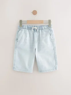 Shorts*Next - Bermuda denim shorts met elastische taille verpakking van 2 (3 - 16 jr) Bleek/middenblauw