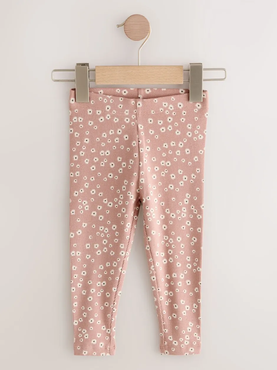 Broeken En Leggings*Next - Verpakking van 5 geribbelde Leggings (3mnd -7jr) Bloemenmotief