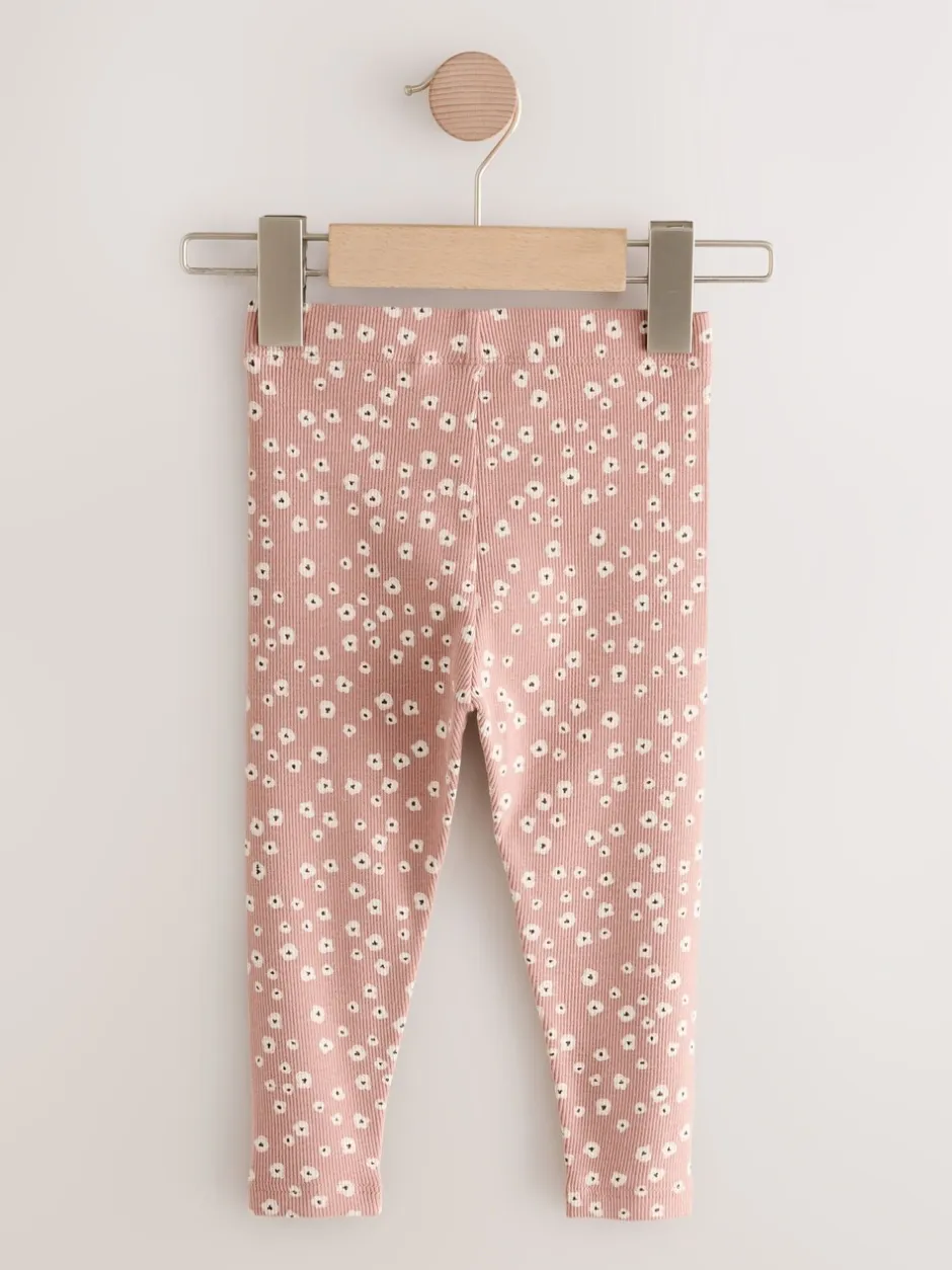 Broeken En Leggings*Next - Verpakking van 5 geribbelde Leggings (3mnd -7jr) Bloemenmotief