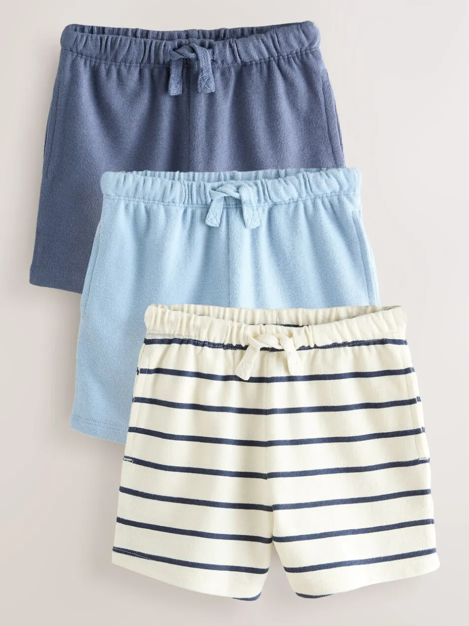 Shorts|Shorts*Next - Set van 3 shorts met textuur (3mnd-7jr) Blue And Striped