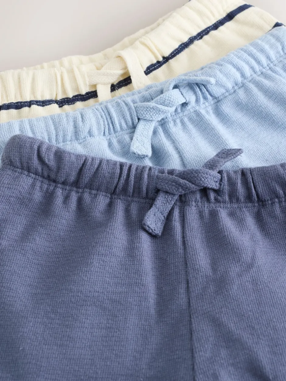 Shorts|Shorts*Next - Set van 3 shorts met textuur (3mnd-7jr) Blue And Striped