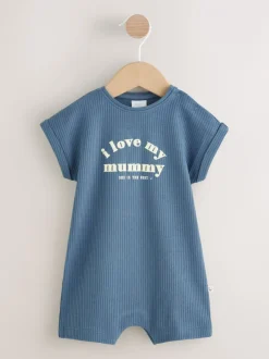 Rompertjes En Tuinbroeken*Next - Jersey babyrompertje Blue I Love My Mummy