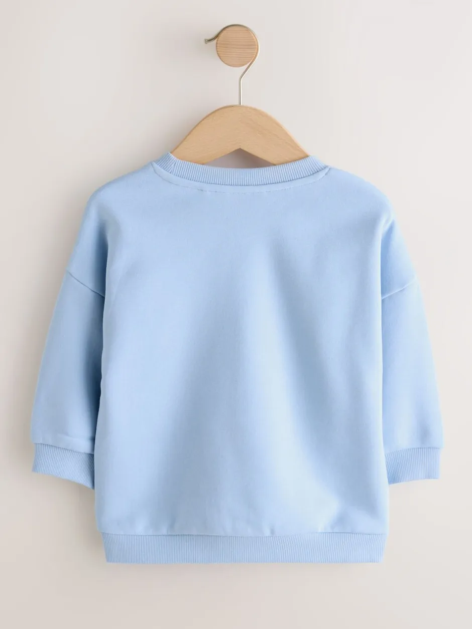 Sweaters En Hoody´S|Next Blue I Love Snacks - Sweatshirt met ronde hals en all-over print (3 mnd - 7 jr)