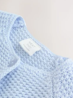 Gebreide Kleding*Next Blue Peplum - Gebreid babyvest (0 mnd- 2 jr)