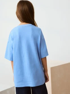 T-Shirts|Next Blue Poodle - Oversized T-shirt met grafische print (3-16jr)