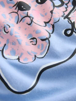 T-Shirts|Next Blue Poodle - Oversized T-shirt met grafische print (3-16jr)