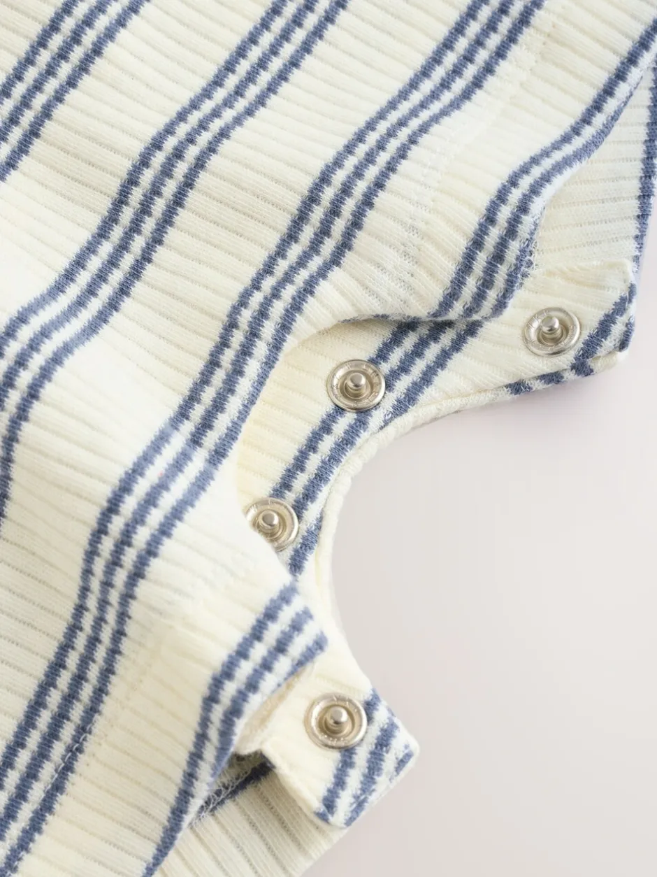 Rompertjes En Tuinbroeken*Next - Jersey babyrompertje Blue Striped I love my Daddy
