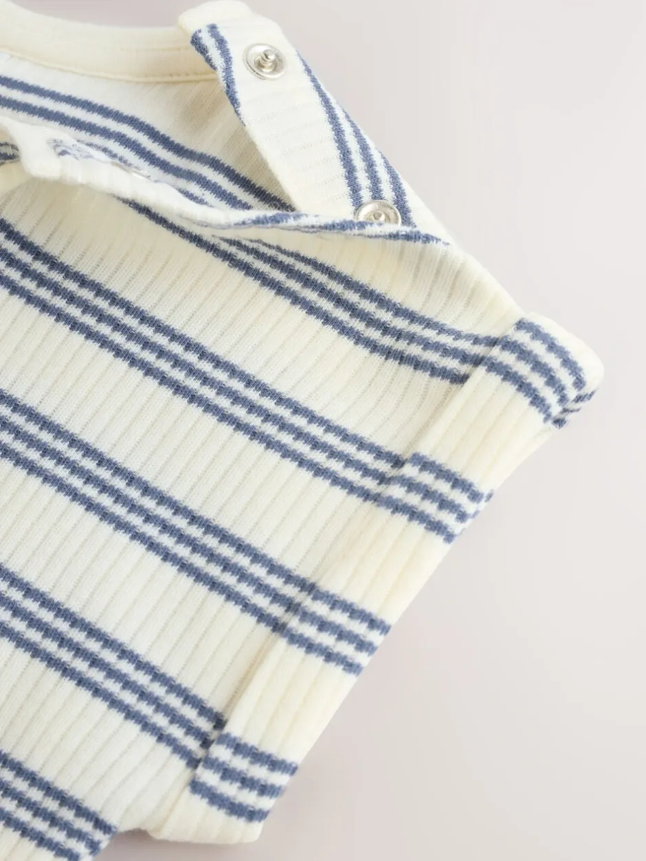 Rompertjes En Tuinbroeken*Next - Jersey babyrompertje Blue Striped I love my Daddy
