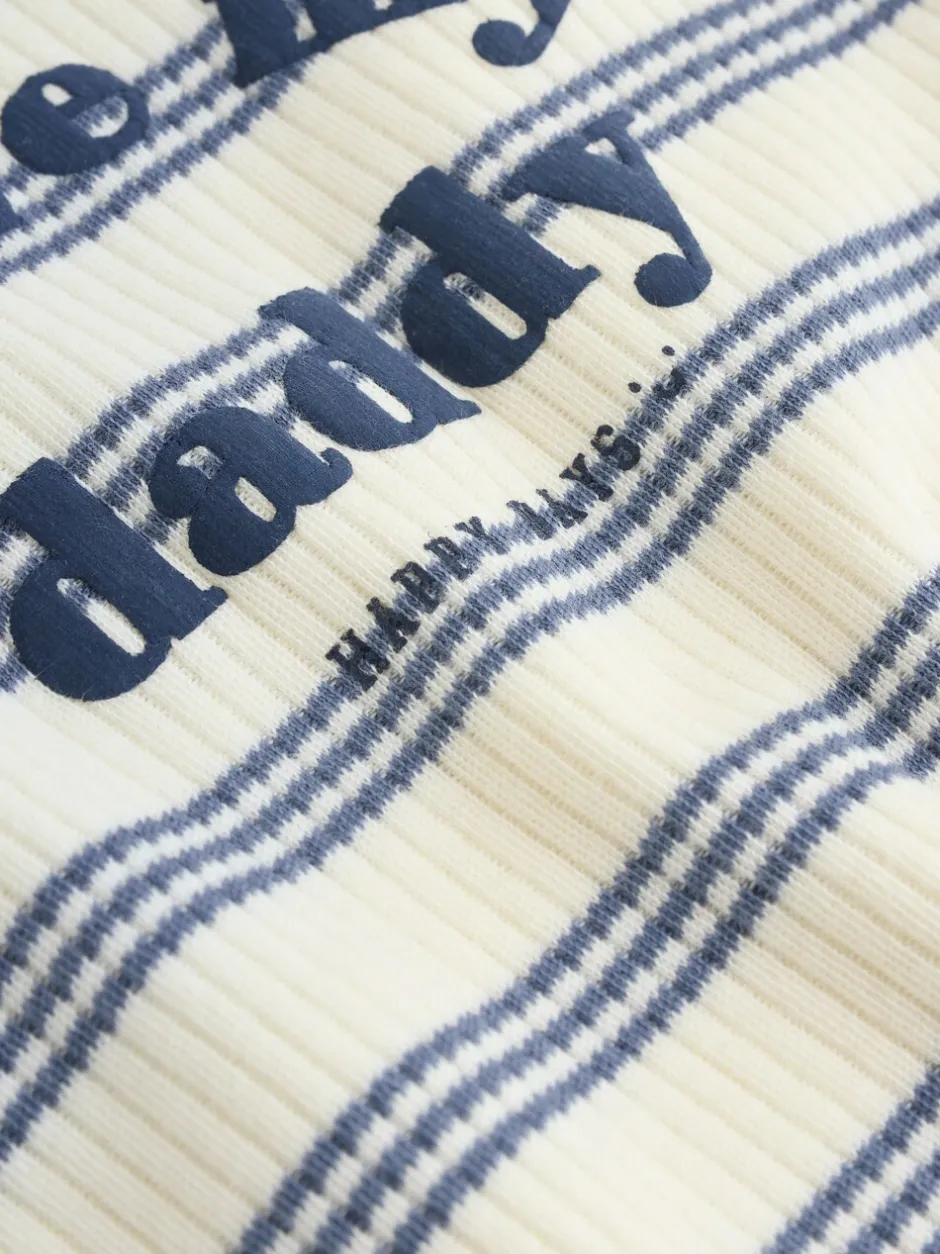 Rompertjes En Tuinbroeken*Next - Jersey babyrompertje Blue Striped I love my Daddy