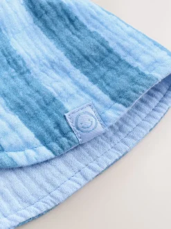 Mutsjes En Antikrabwantjes|Mutsen, Handschoenen En Sjaals|Next Blue Tonal Stripe - Legionnaire Baby Summer Hat (0mths-2yrs)