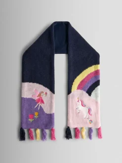 Mutsjes En Antikrabwantjes|Mutsen, Handschoenen En Sjaals|Jojo Maman Bébé - Scarf Blue Unicorn Fairy