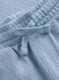 Shorts|Next Blue Zip Neck - Set van poloshirt met korte mouwen en short (3mnd-7jr)