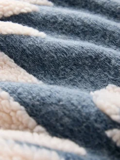 Loungewear|Jassen En Jacks*Next Blue/Ecru Geometric Matching Family - Zip Neck Printed Fleece