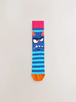 Sokken|Sokken|Next Blue/Green/Red Monster - Set van 5 sokken met patroon