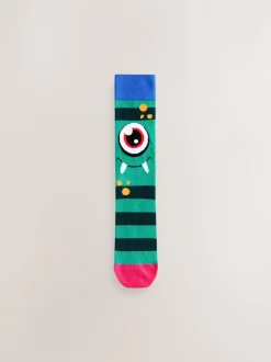 Sokken|Sokken|Next Blue/Green/Red Monster - Set van 5 sokken met patroon
