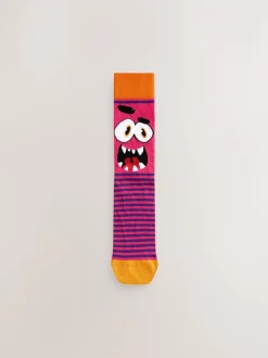 Sokken|Sokken|Next Blue/Green/Red Monster - Set van 5 sokken met patroon