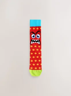 Sokken|Sokken|Next Blue/Green/Red Monster - Set van 5 sokken met patroon
