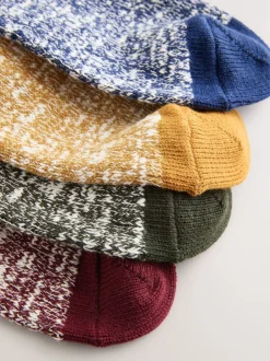 Sokken|Sokken|Next - Set van 4 paar dikke sokken Blue/Green/Red/Yellow Twisted