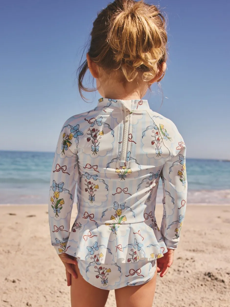 Badkleding|Badkleding*Next - Zonbeschermende zwemset (3 mnd-7 jr) Blue/White Bow
