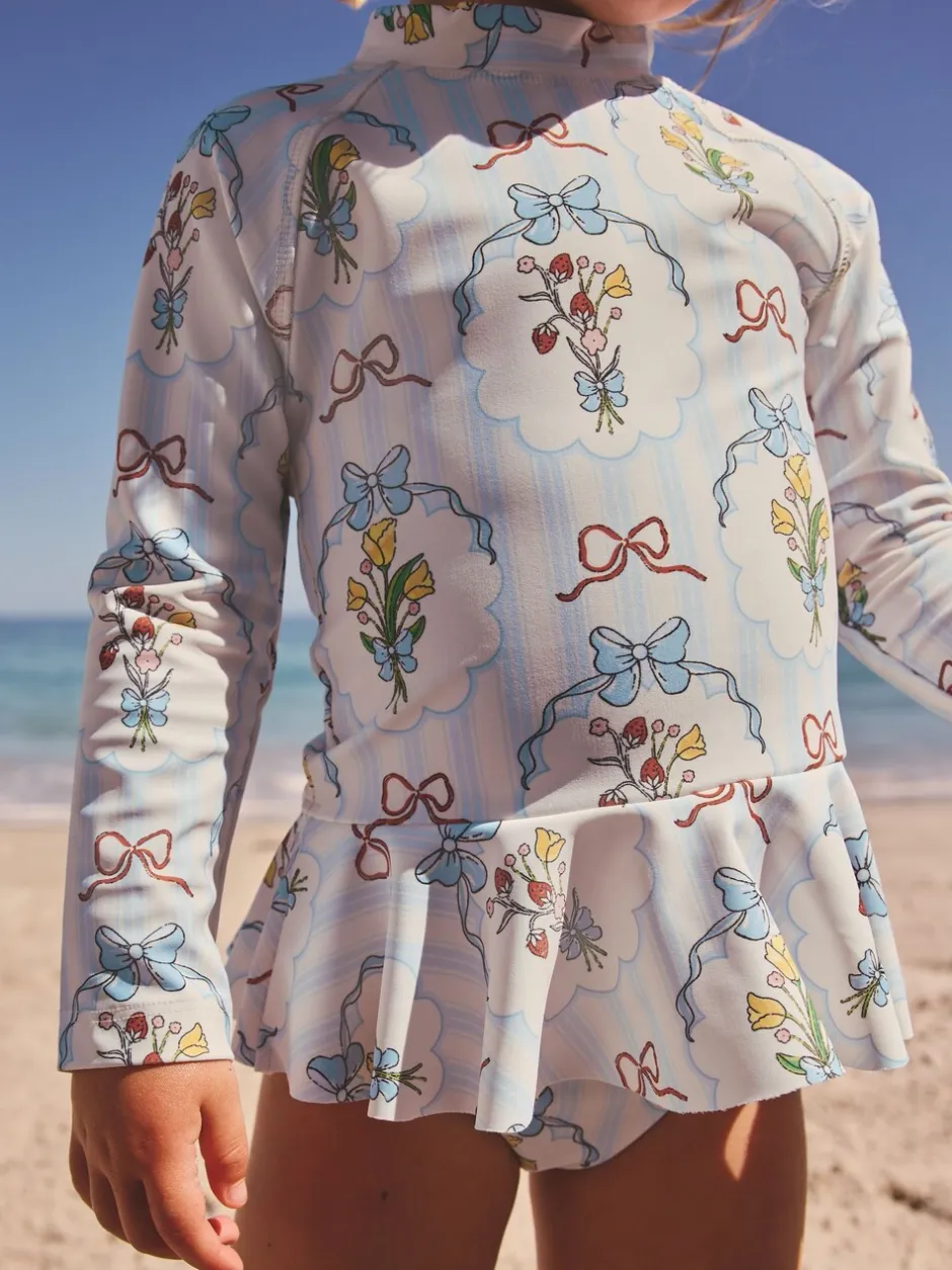 Badkleding|Badkleding*Next - Zonbeschermende zwemset (3 mnd-7 jr) Blue/White Bow