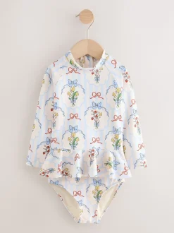 Badkleding|Badkleding*Next - Zonbeschermende zwemset (3 mnd-7 jr) Blue/White Bow