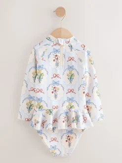 Badkleding|Badkleding*Next - Zonbeschermende zwemset (3 mnd-7 jr) Blue/White Bow