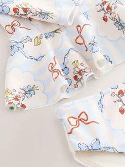 Badkleding|Badkleding*Next - Zonbeschermende zwemset (3 mnd-7 jr) Blue/White Bow