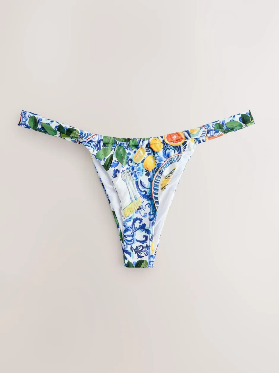 Badkleding*Next - Bikinibroekjes Blue/White Porcelain Sardine Print