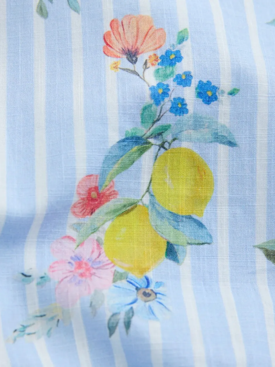 Jurken|Jurken*Next - Short Sleeve Cotton Dress (3mths-8yrs) Blue/White Stripe Floral