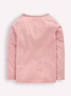 T-Shirts|Boden T-shirt met applicatie en lange mouwen