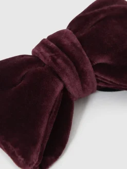 Stropdassen En Pochets*Reiss Bordeaux - Hike vlinderstrik van fluweel