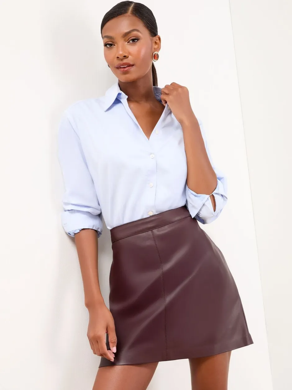 Rokken|Lipsy Bordeaux Rood imitatieleer - - Minirok