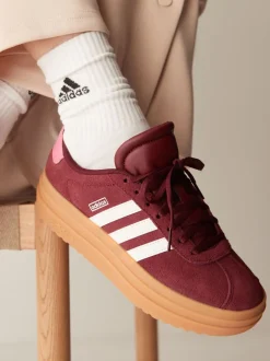 Sneakers|adidas Bordeauxrood - VL Court Bold Lace Junior Trainers