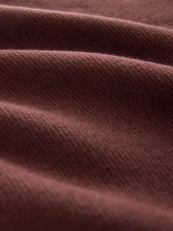 Gebreide Kleding|Next Bordeauxrood - Effen - Regular fit 100% katoenen premium trui met korte rits